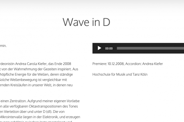 Wave in D